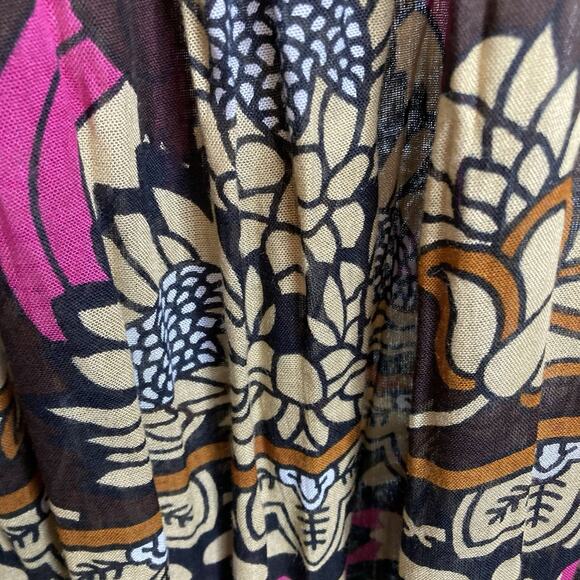 Uniti Casuals Boho Floral Ombre Maxi Skirt One Size Flowy Hippie Festival Indie - Picture 9 of 9